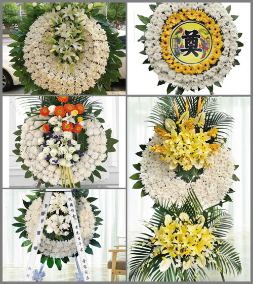 湖北黄冈市黄梅县蔡山镇聂福俊村花圈速递