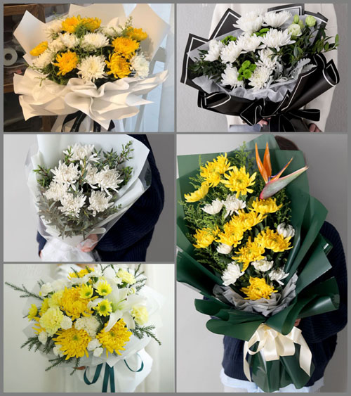 湖北黄冈市黄梅县蔡山镇聂福俊村白事花束代送